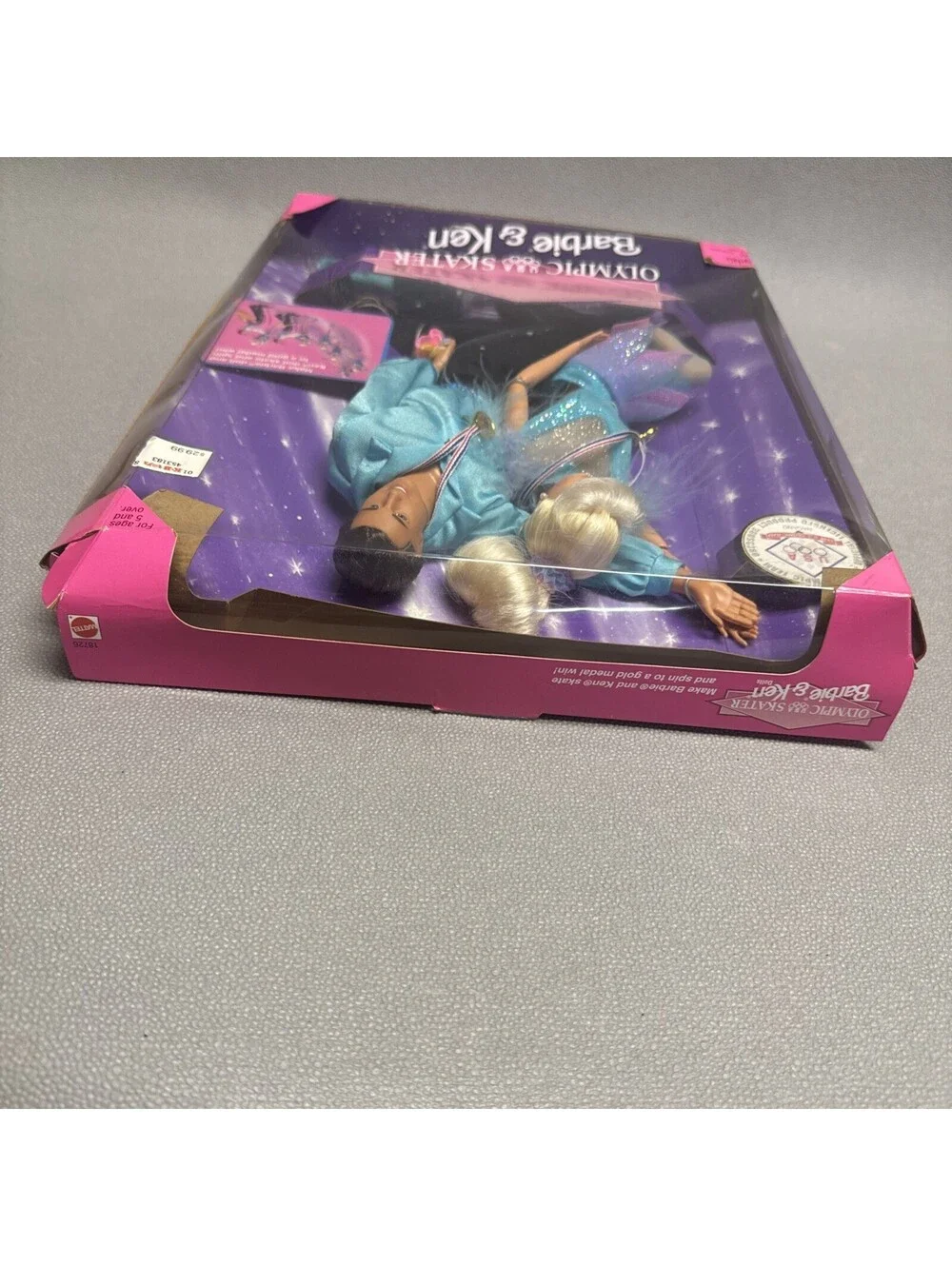 Barbie & Ken Olympic Skater USA Team Doll Set Vintage Mattel 18726 Damaged Box